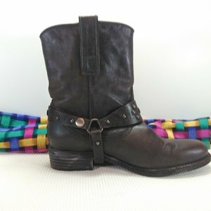 Sam Edleman Brown Cowgirl Harness Ankle Boots